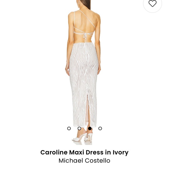 Michael Costello Ivory One Shoulder Dress - Picture 2 of 3